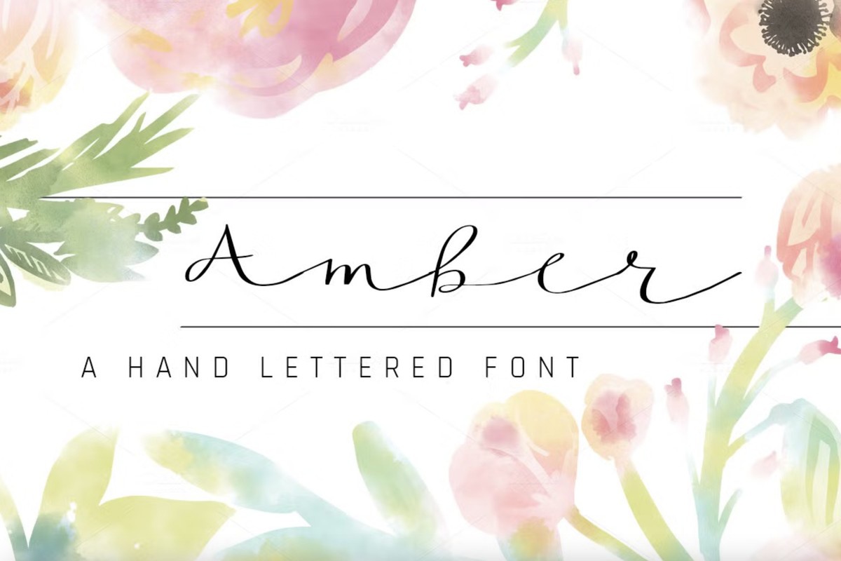 Amber Font preview