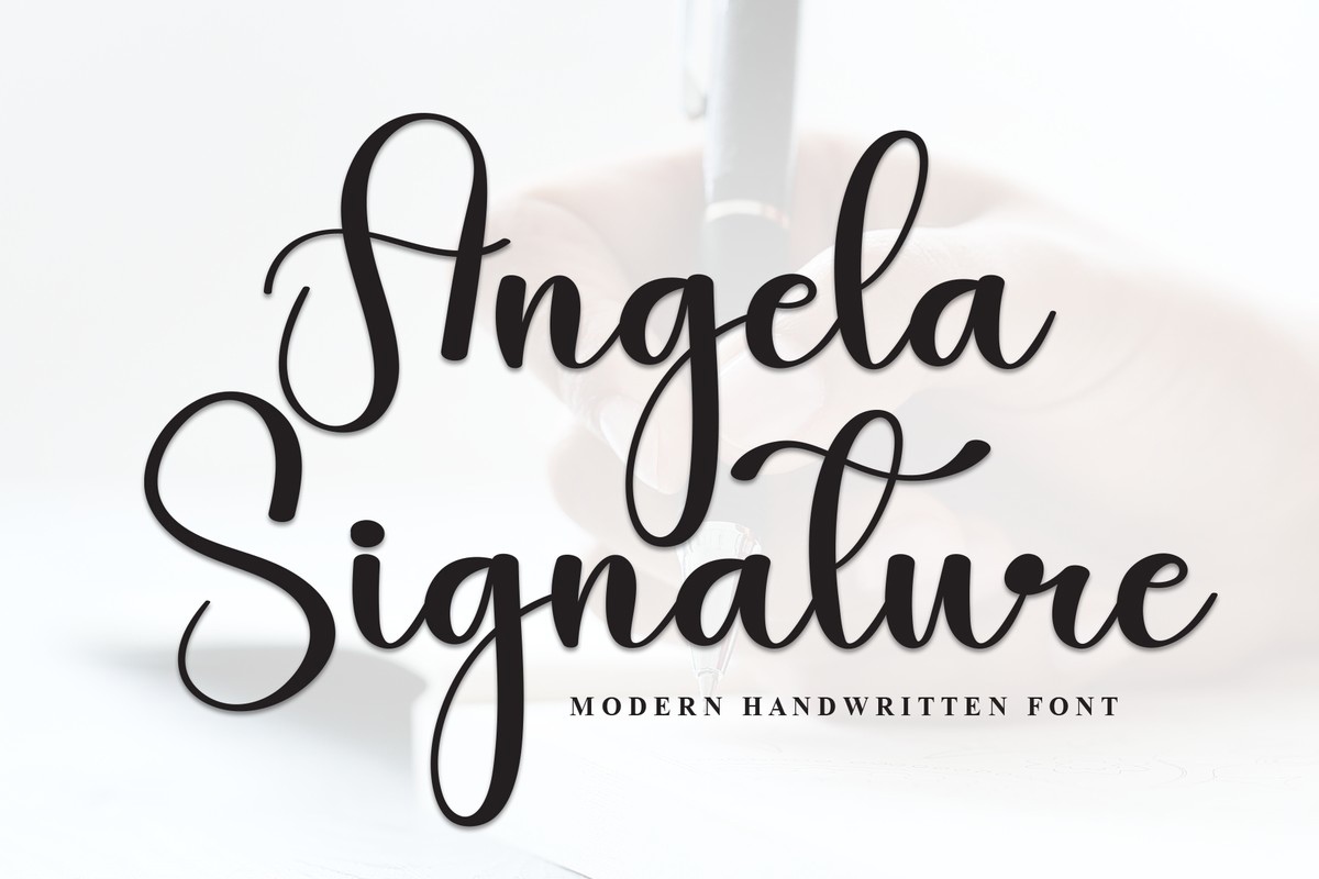 Angela Signature Font preview