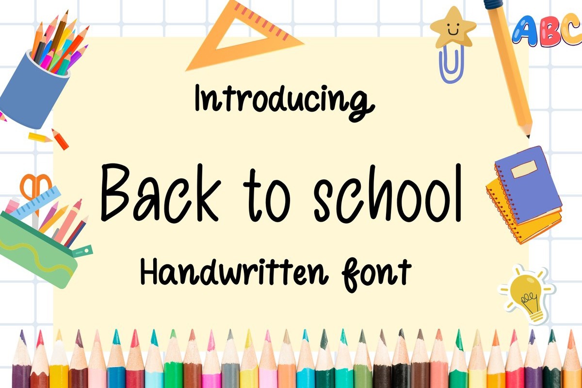 Back to School 2 Regular Font preview