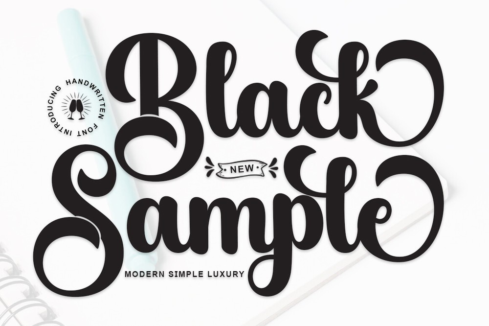 Black Sample Font preview