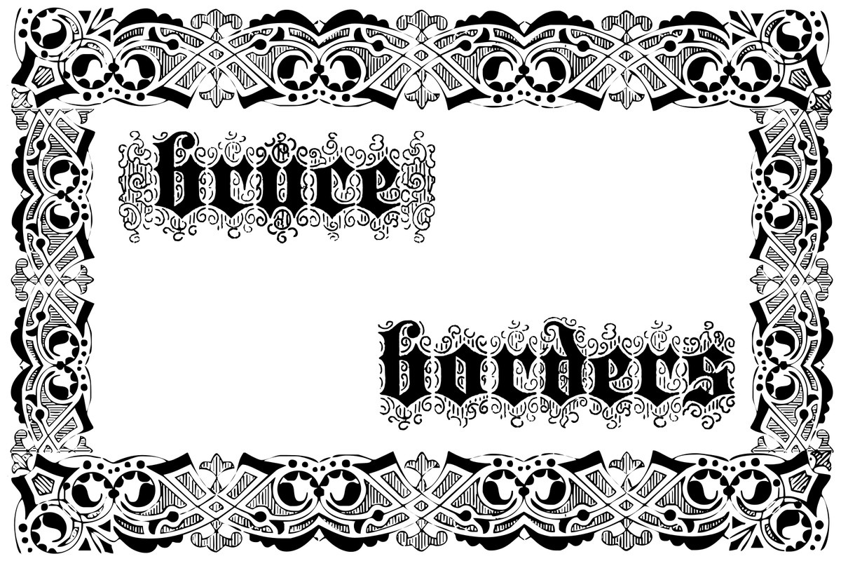 Bruce Borders Font preview