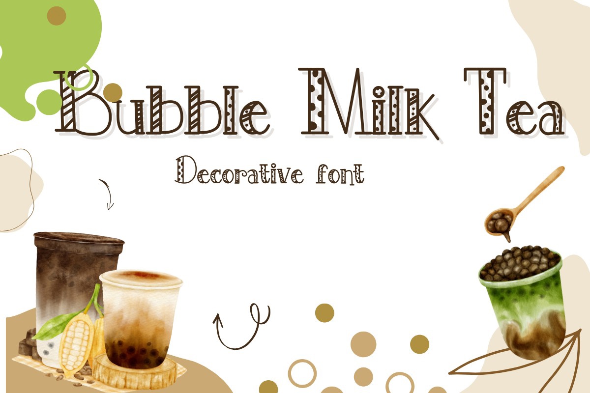 Bubble Milk Tea Font preview