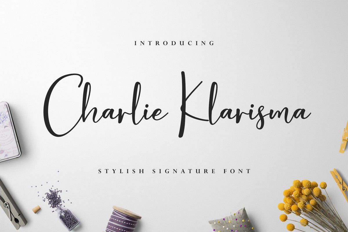 Charlie Klarisma Signature Font preview