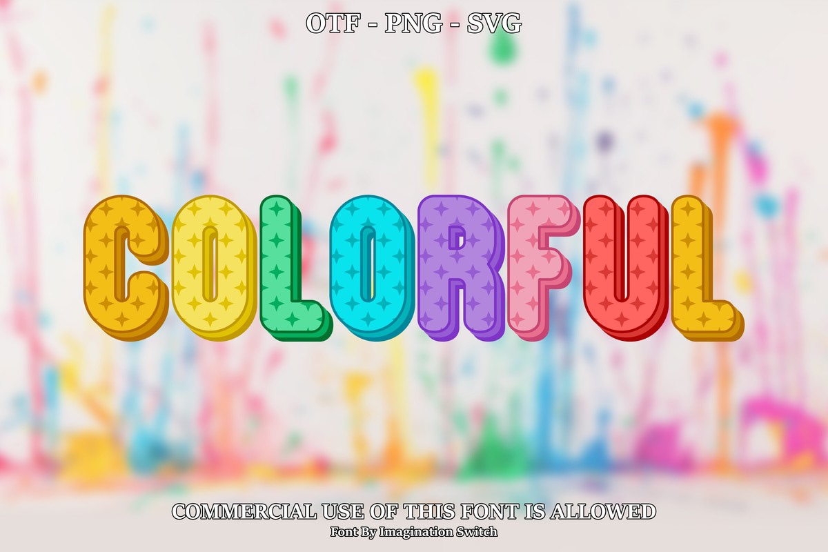 Colorful 8 Font preview