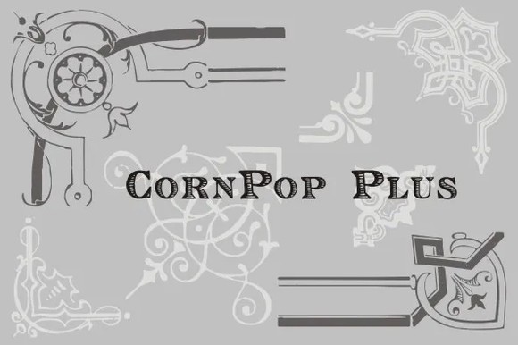 CornPop Three Font preview