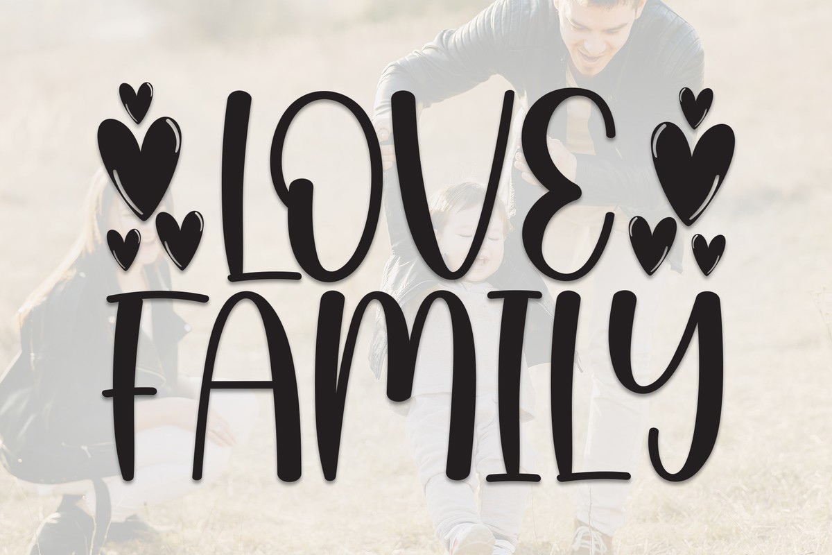 Love Family Regular Font preview