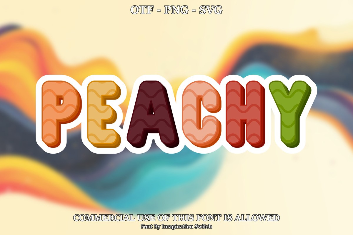 Peachy 3 Font preview