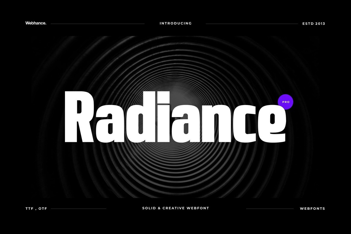 Radiance Font preview