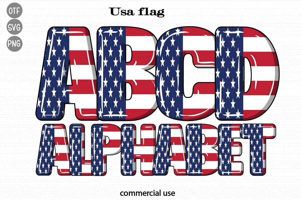 USA Flag Regular Font preview