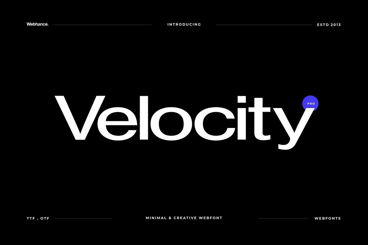 Velocity Font preview