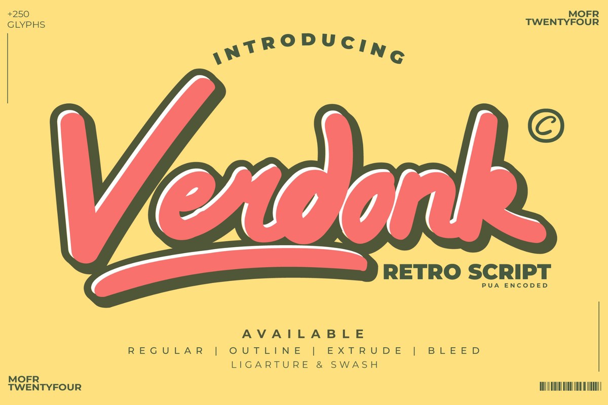 Verdonk Bleed Font preview