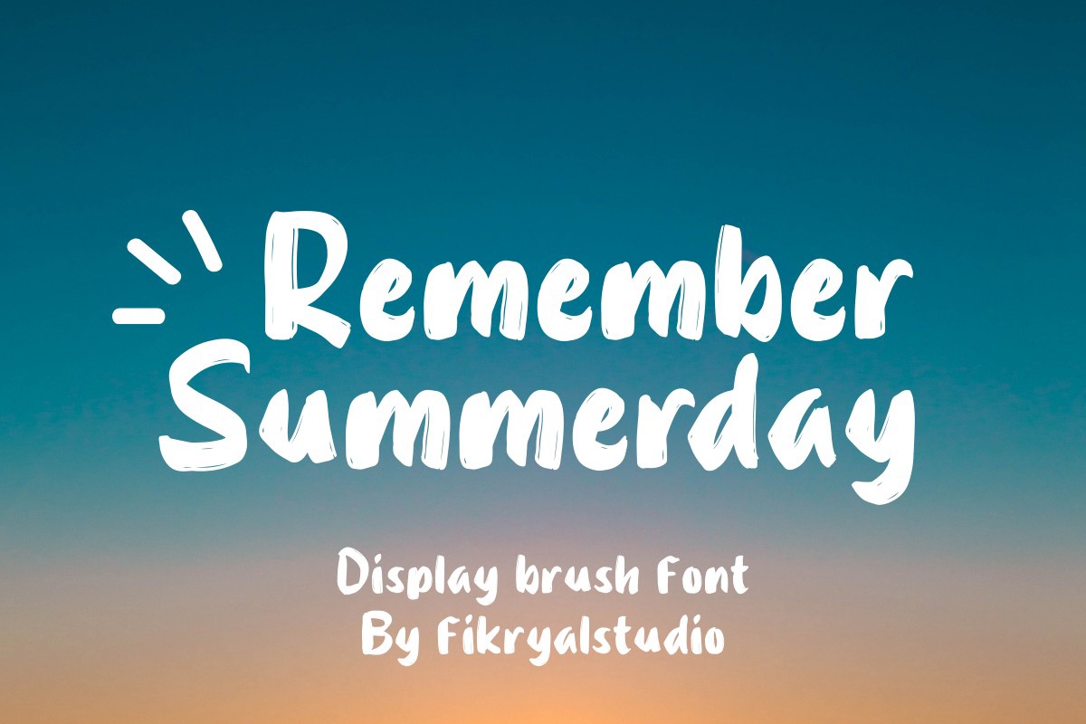 Remember Summerday Font preview