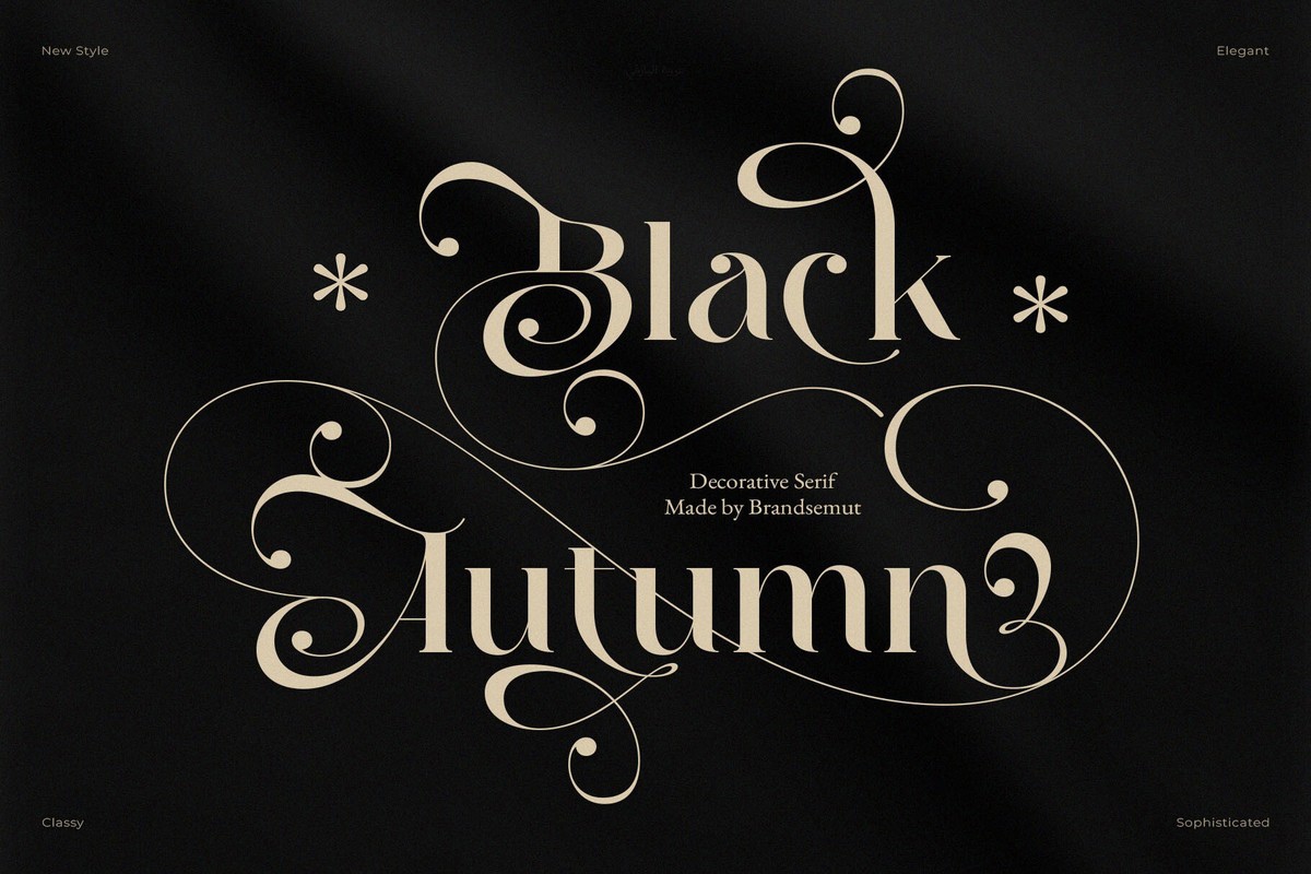 Black Autumn Regular Font preview