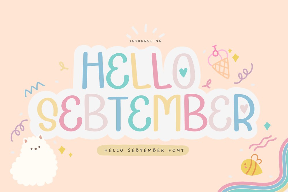 Hello September Regular Font | xFonts.pro