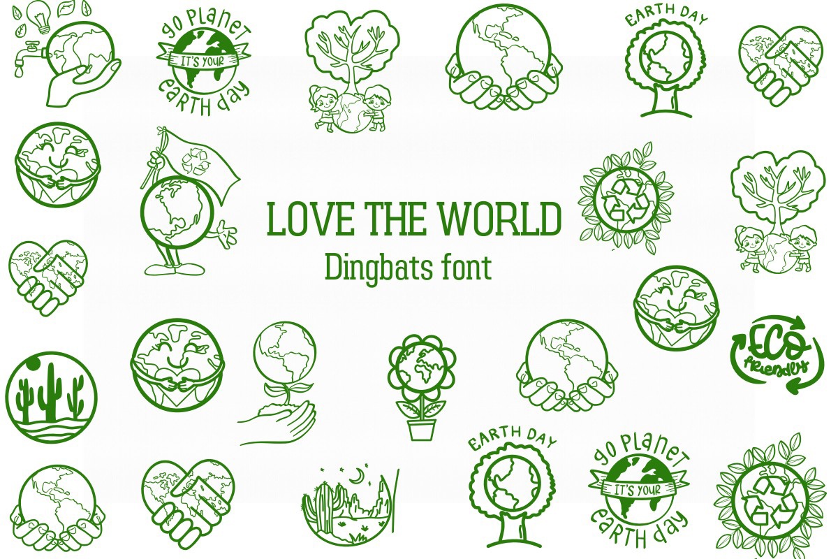 Love The World Font preview