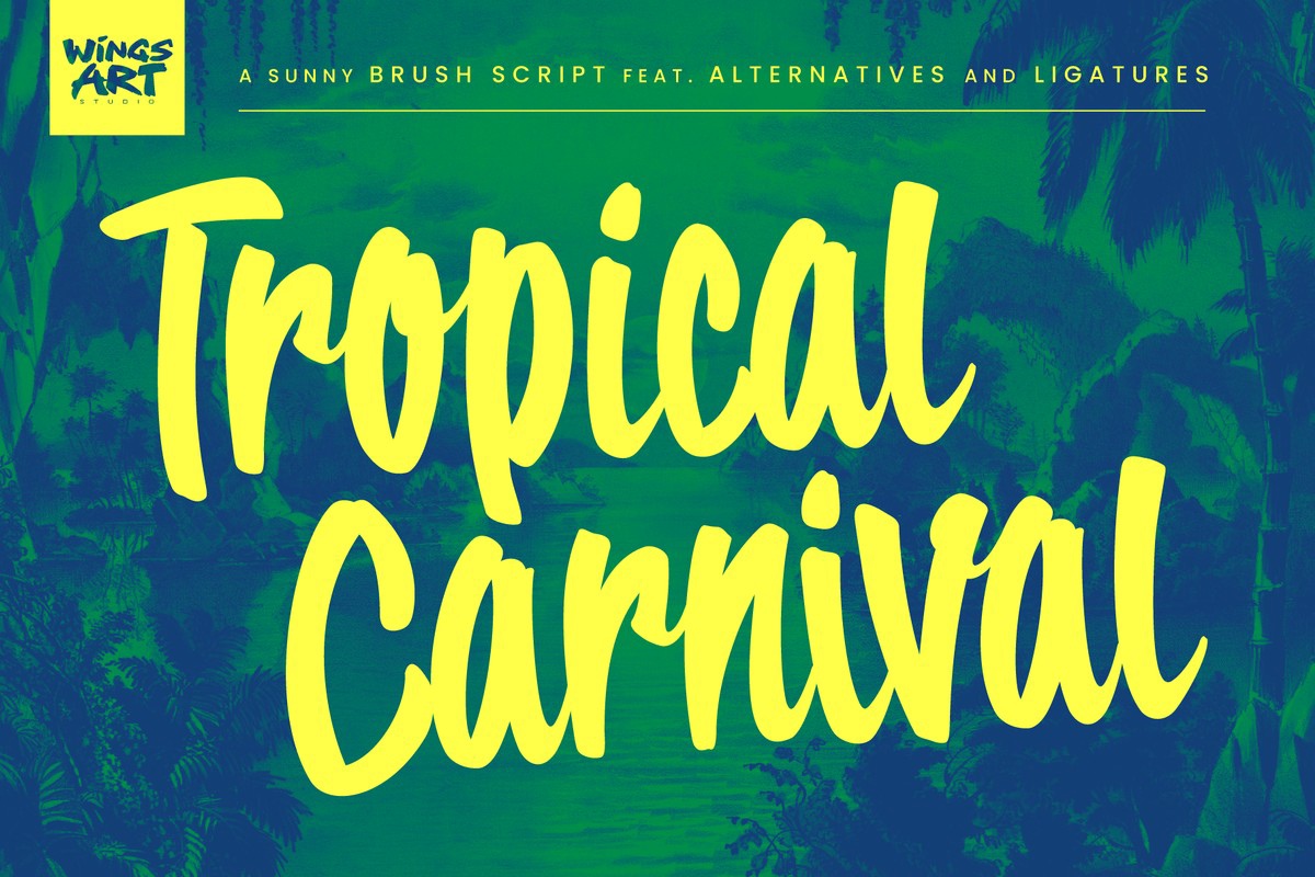 Tropical Carnival Regular Font preview