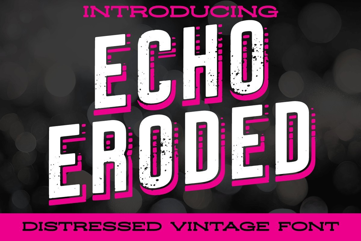 Echo Eroded Font preview