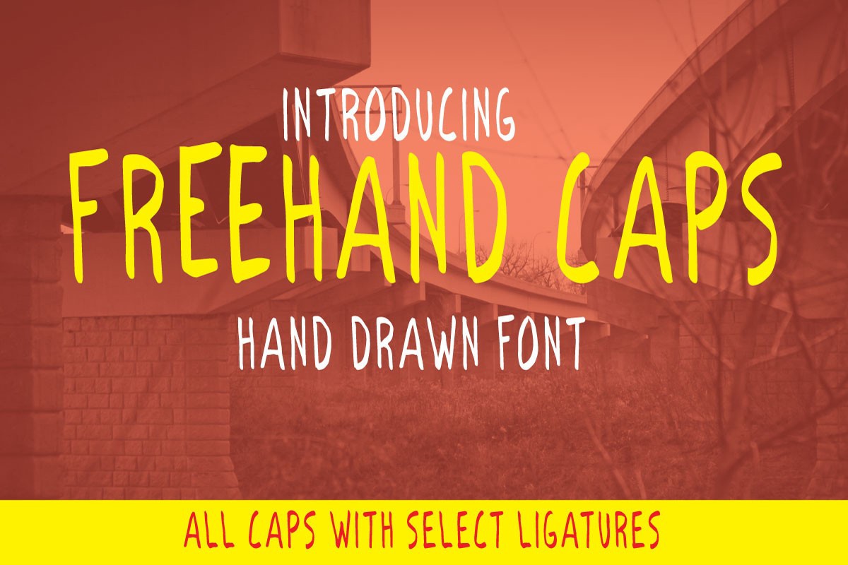 Freehand Caps Regular Font preview