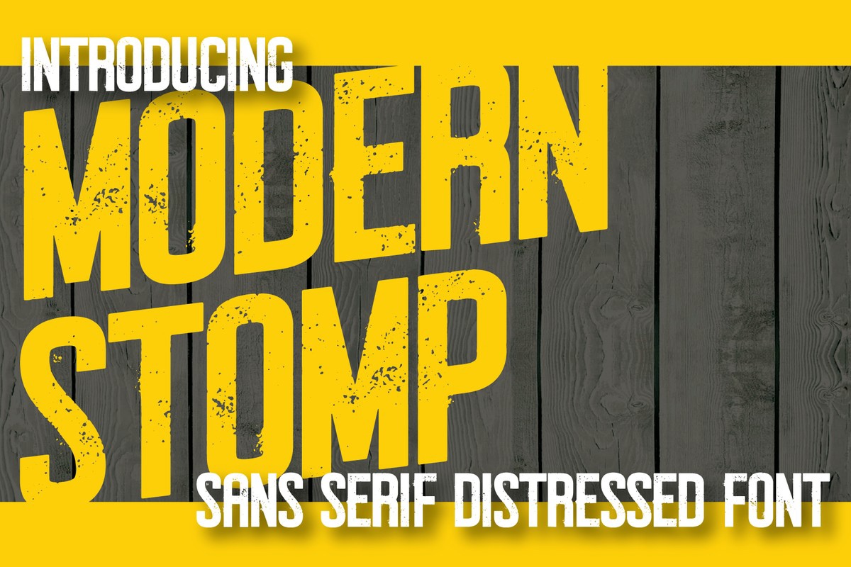 Modern Stomp Font preview