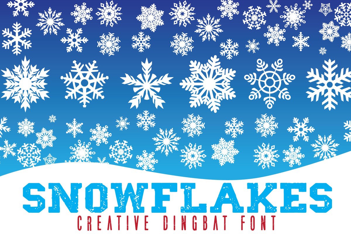 Snowflakes Font preview