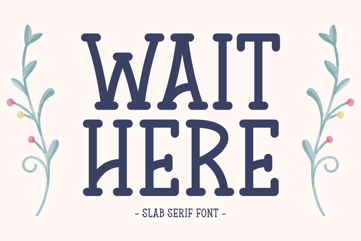 Wait Here Regular Font preview