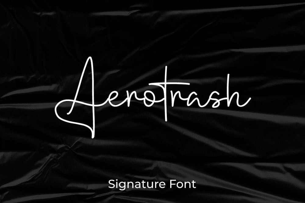 Aerotrash Regular Font preview