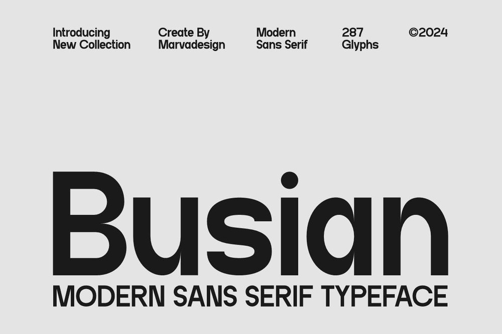 Busian Font preview