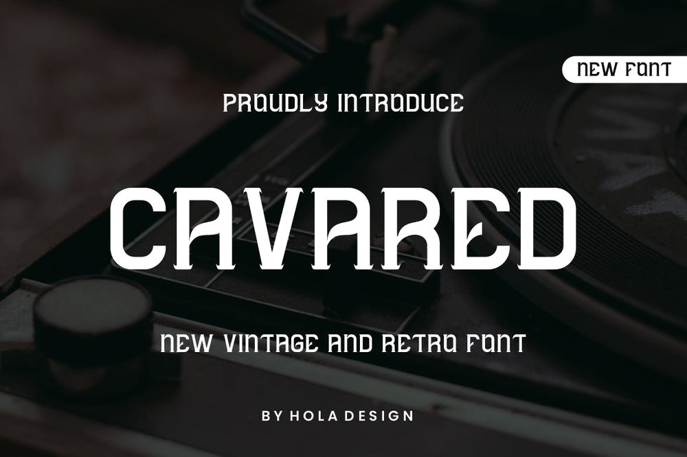 Cavared Regular Font preview