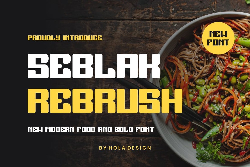 Seblak Rebrush Font preview