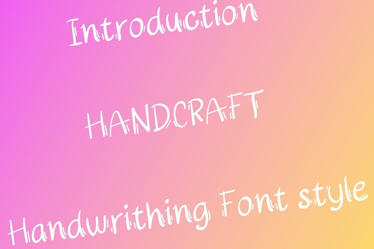 Handcraft Regular Font preview