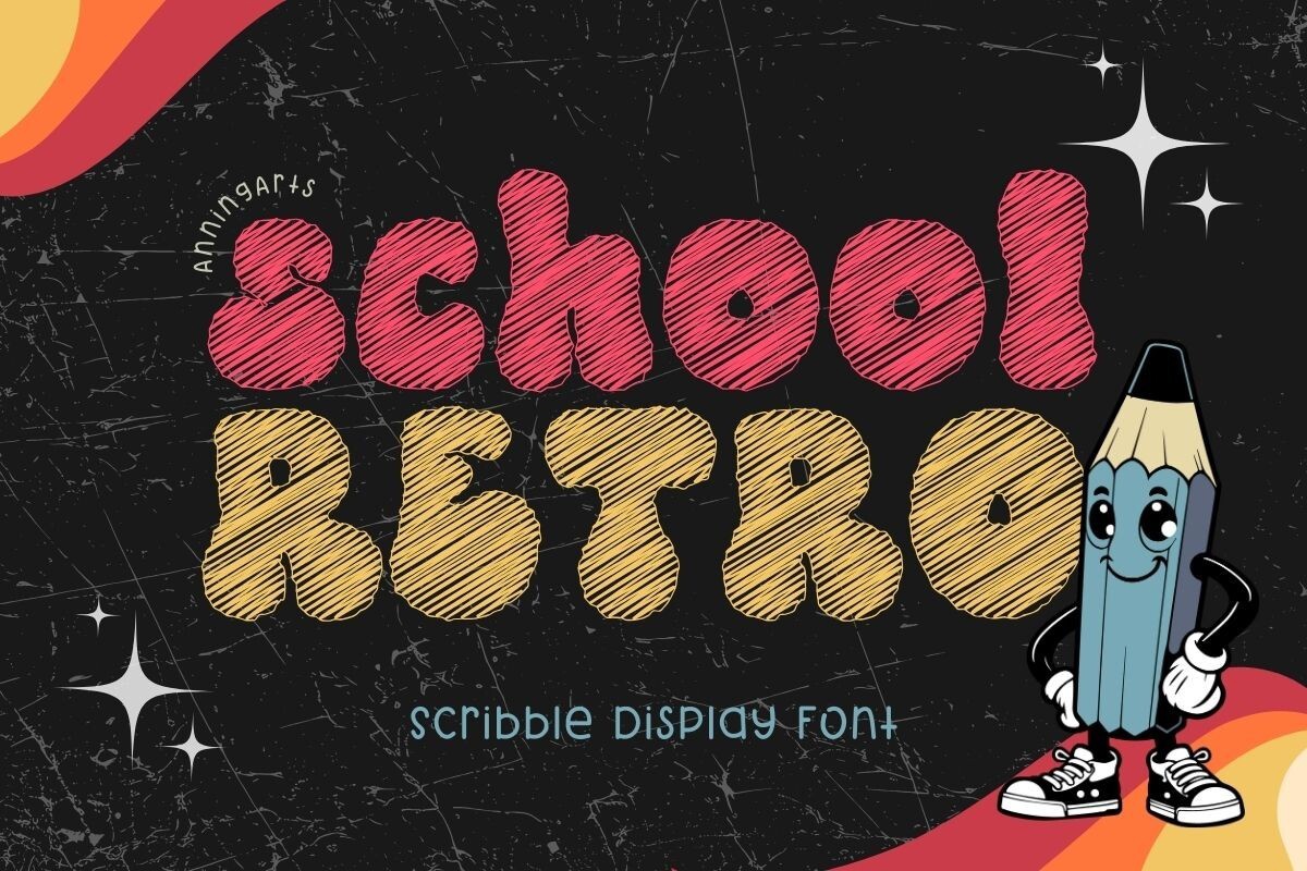 School Retro Font preview