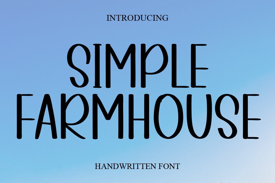 Simple Farmhouse Regular Font preview