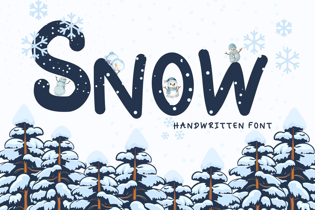 Snow Font preview