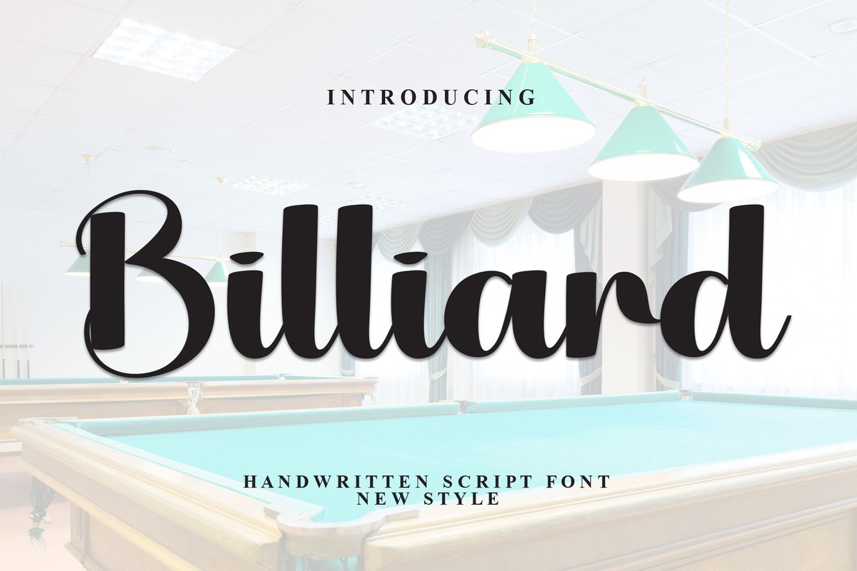 Billiard Font preview