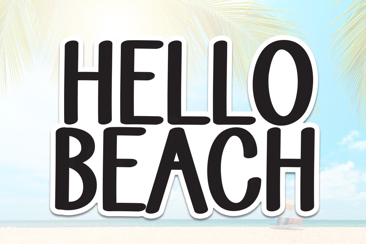 Hello Beach Regular Font preview