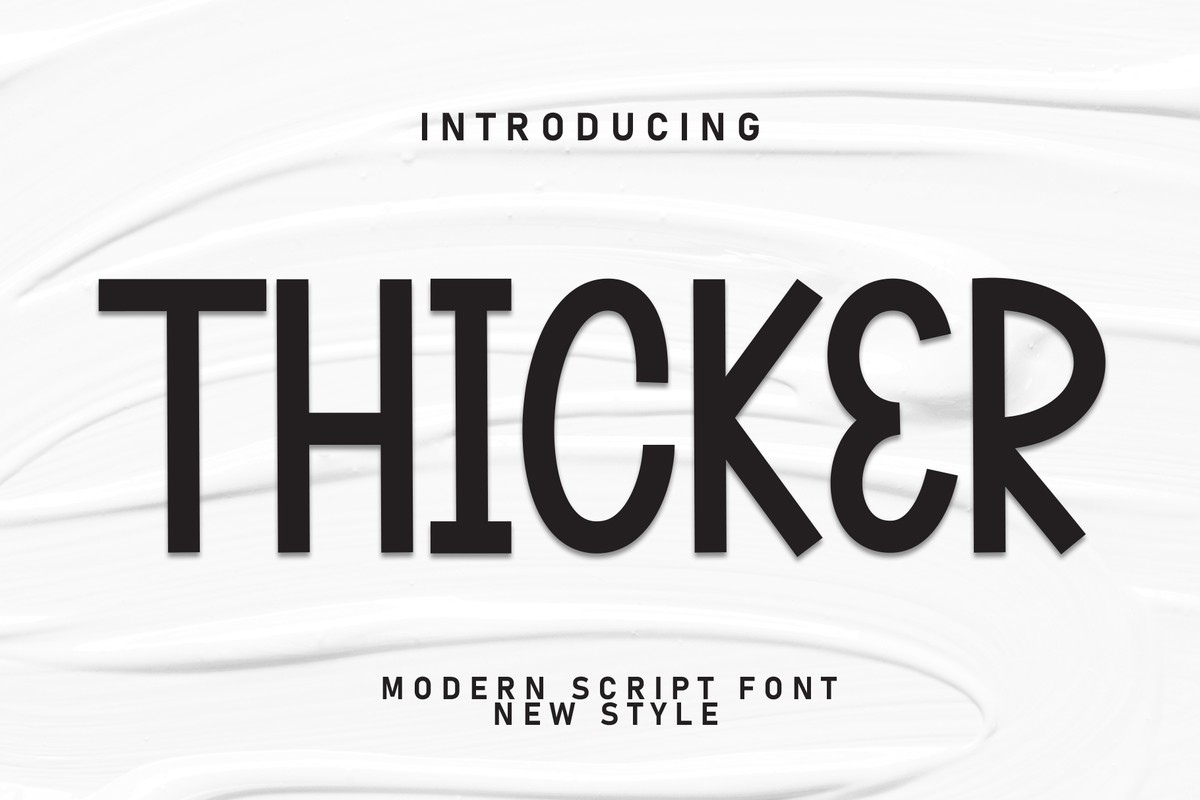 Thicker Regular Font preview