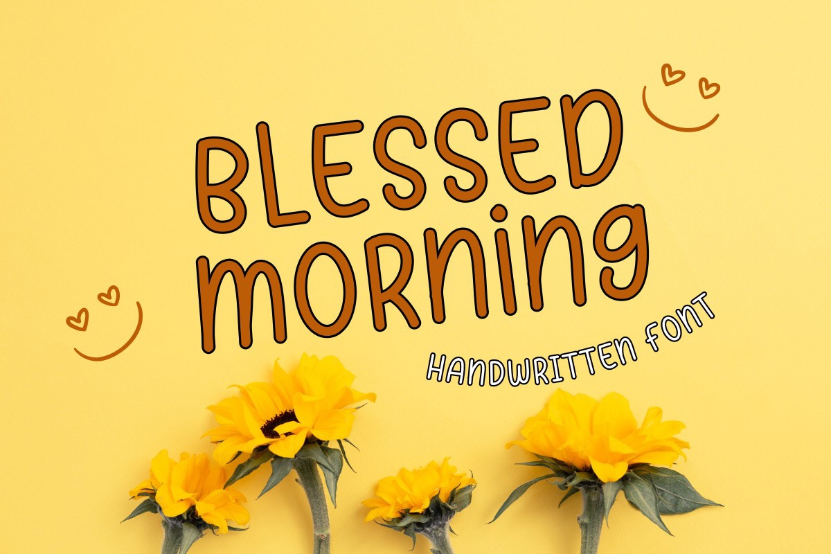 Blessed Morning Regular Font preview