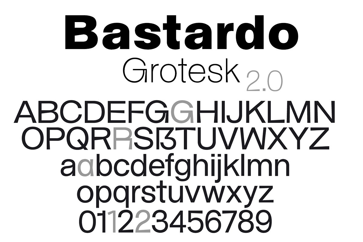 Bastardo Grotesk Semi bold Font preview