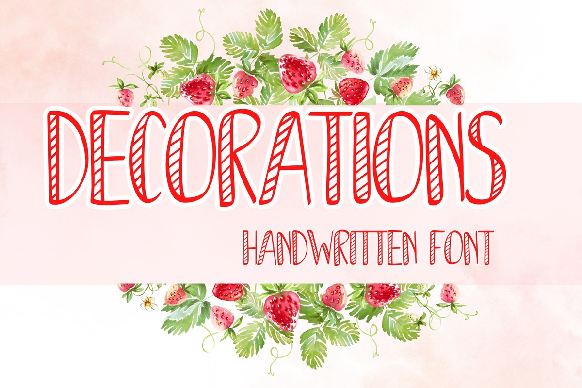 Decorations Font preview