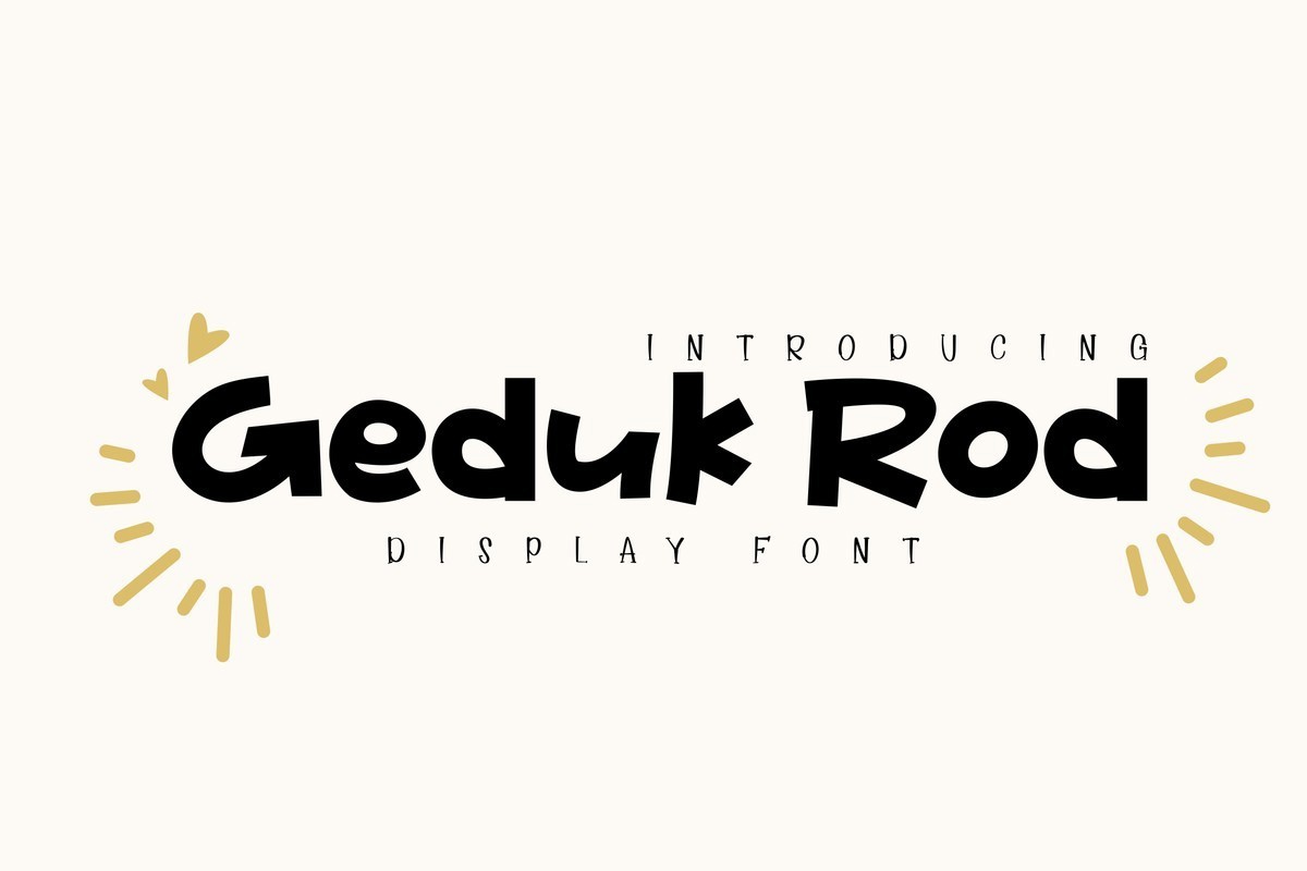 Geduk Rod Font preview