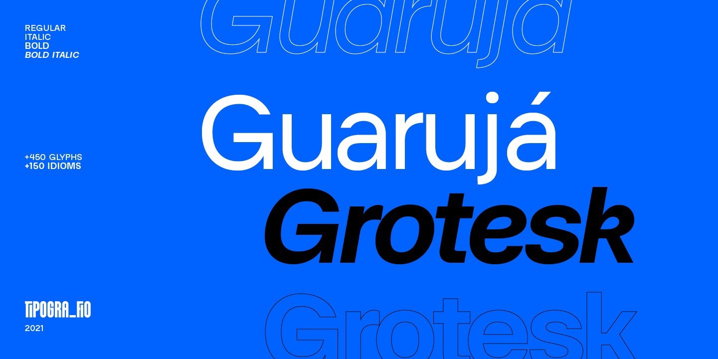 Guaruja Grotesk Italic Font preview