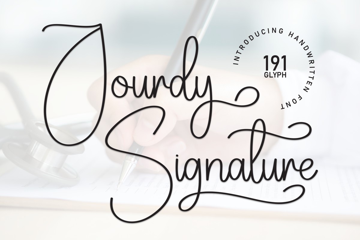 Jourdy Signature Font preview