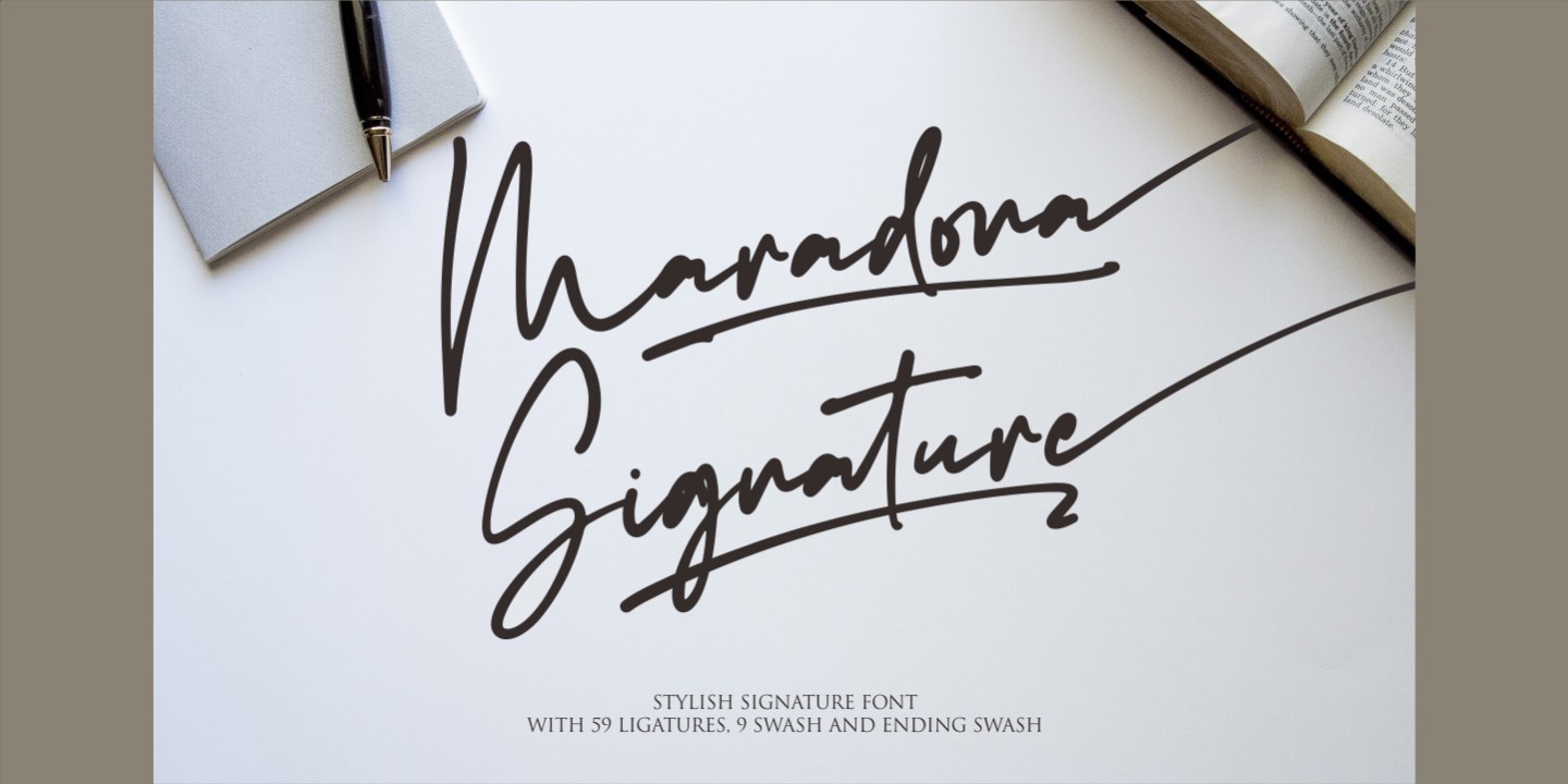 Maradona Signature Regular Font preview