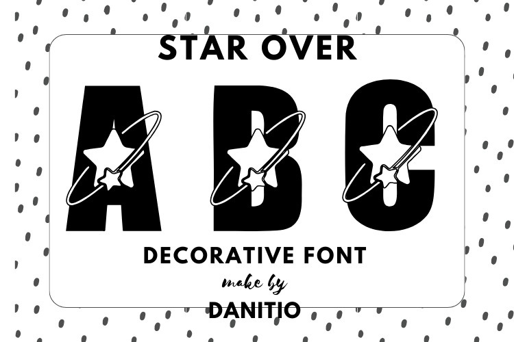 Star over Regular Font preview