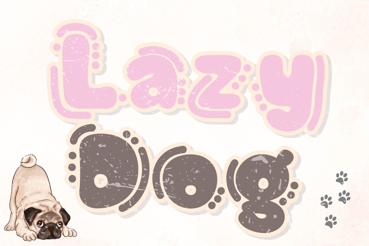 Lazy Dog Font preview