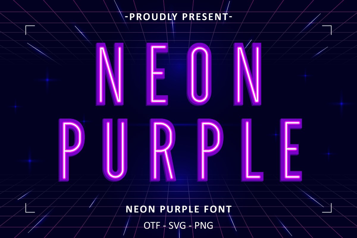 Neon Purple Regular Font preview