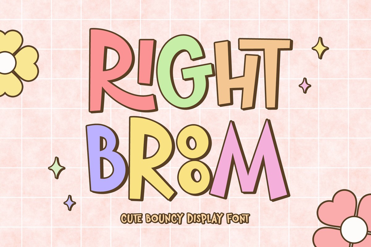 Right Broom Font preview