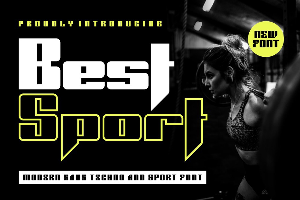 Best Sport Outline Font preview