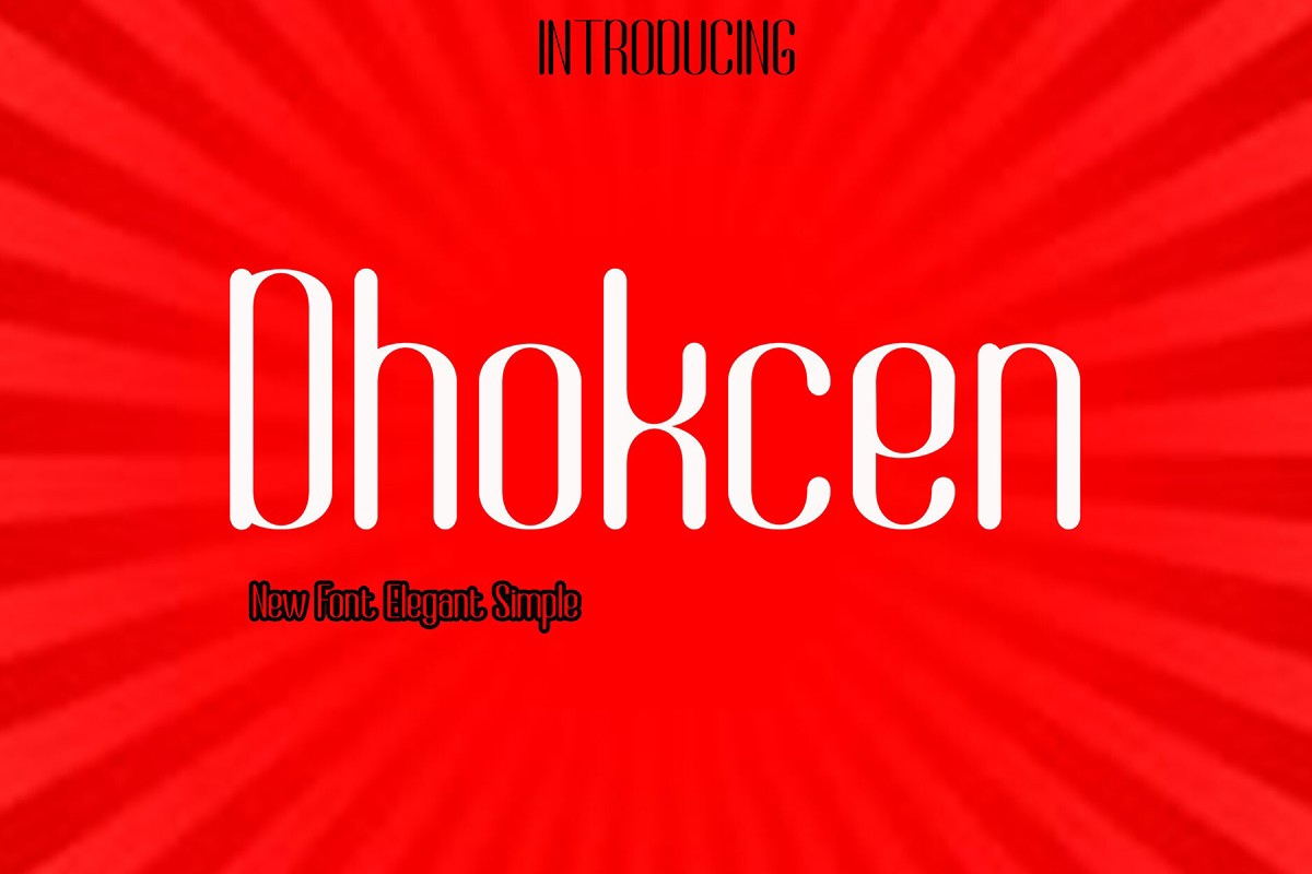 Dhokcen Font preview