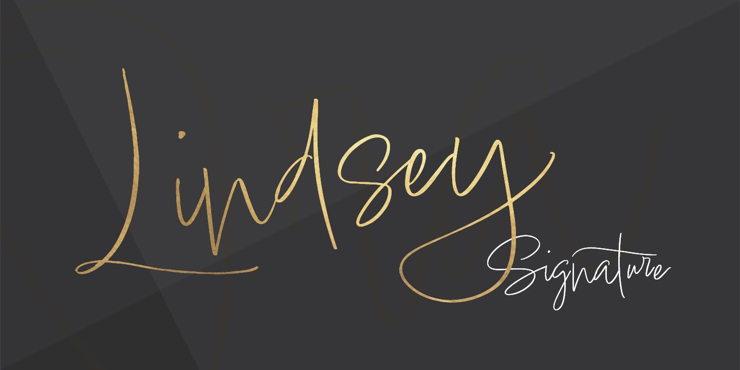 Lindsey Signature Regular Font preview